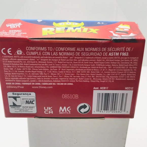 Disney Pixar Mattel Remix Alien Inside Out Anger #10 New In Package - Picture 3 of 8